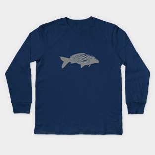 Carp grey design Kids Long Sleeve T-Shirt